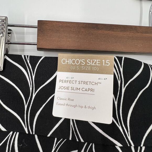 NEW NWT Chicos Perfect Stretch Sz 1.5 US 10 Medium/Large Josie Slim Capri Pants - Picture 7 of 10